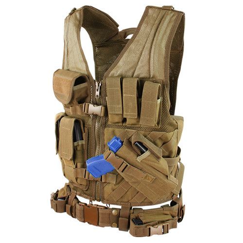 Gilet Tactique Condor Crossdraw CV-002 - Noir, Système MOLLE, Neuf