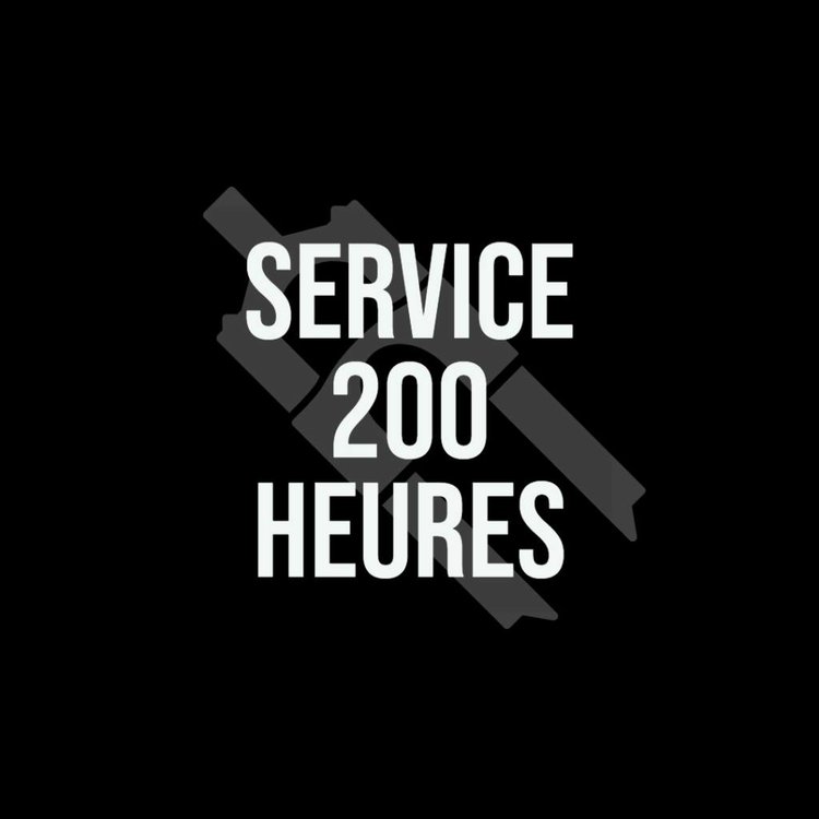 Fourche service 200 hrs (plus pièces)