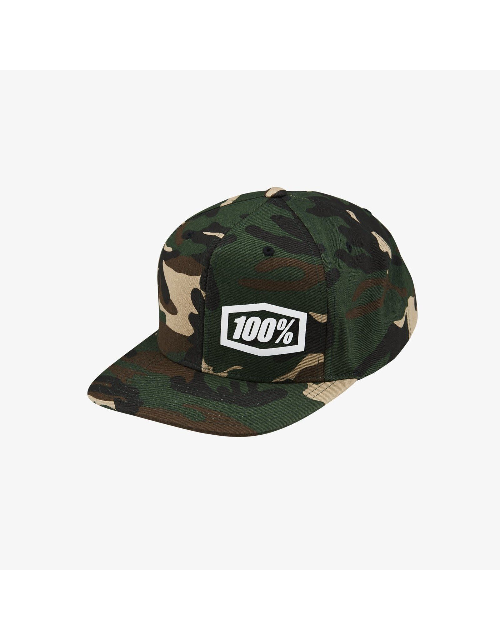 100% 100% Machine Snapback Hat, Camo, One Size