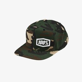 100% 100% Machine Snapback Hat, Camo, One Size