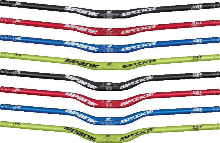 SPANK Guidon de VTT Spank, Spike, élévation 30, 800mm, bleu.