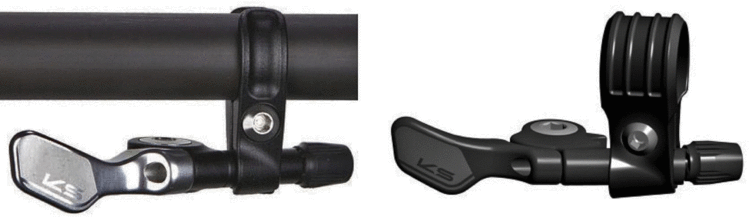 KS Levier pour tige de selle, aluminium noir, Southpaw