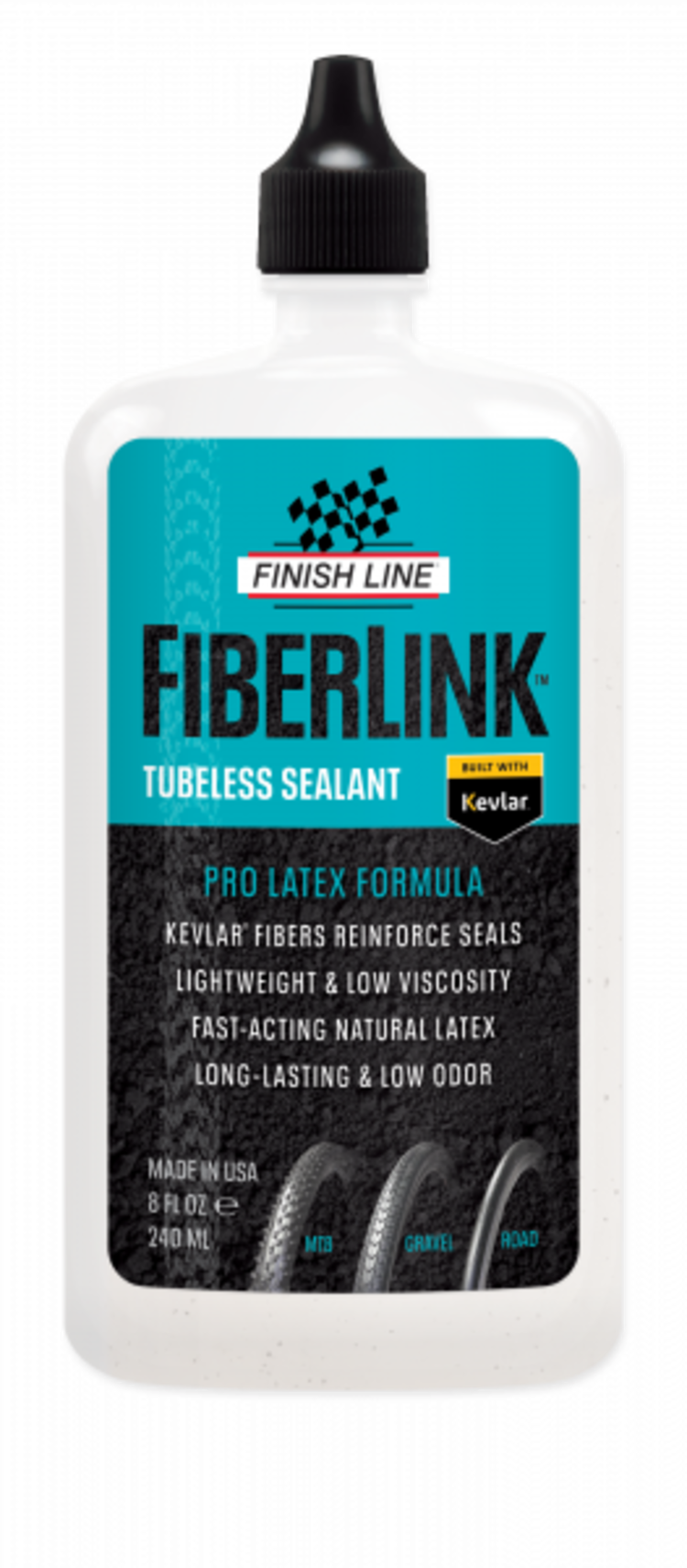Scellant à pneu, Finish Line Fiberlink, 8oz