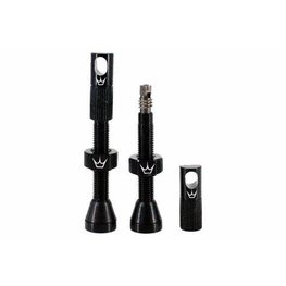 PEATYS Valves tubeless, 42mm,  Noir, paquet de 2