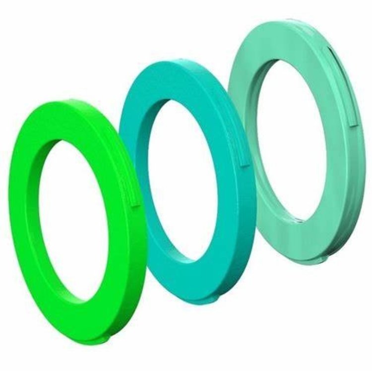 Magura 4 anneaux d'étrier de frein à piston, vert fluo/cyan/vert menthe (x4 de chaque couleur)