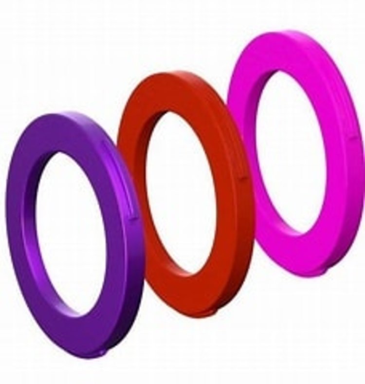 Magura 4 anneaux d'étrier de frein à piston, violet/rouge/rose fluo (x4 de chaque couleur)
