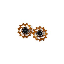 Hope Derailleur Pulleys, Aluminum 12T, Road & Mountain, Orange