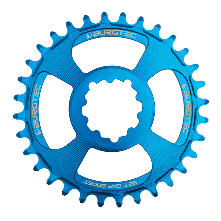 Burgtec Plateau de pédalier, Sram GXP, 3mm Boost Offset, 30T, bleu