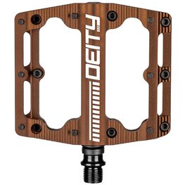 Deity Platform pedals, Black Kat, Aluminum body, Cr-Mo axle, 9/16'', Bronze.