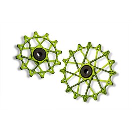 Garbaruk Derailleur Pulleys, 12/16T, SRAM 11/12 Speed (for use with Garbaruk Cage), Green