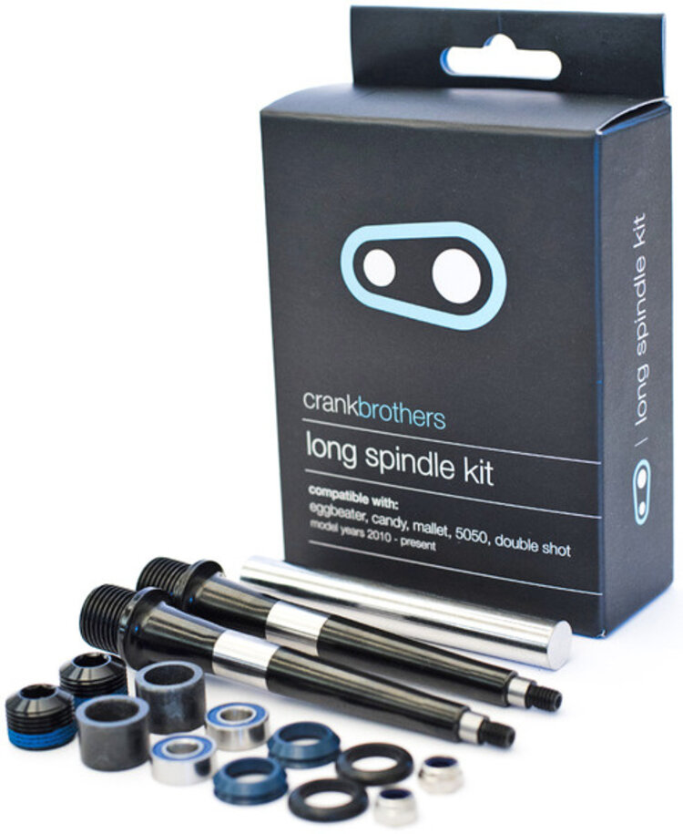 CRANK BROTHERS Ensemble d'axe de pédale long, Eggbeater, Candy, Mallet, 5050 et Double Shot (2010+)