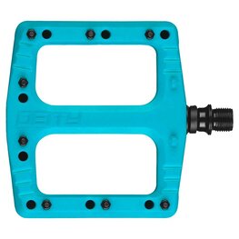 Deity Deftrap Platform Pedals, Nylon Body, Cr-Mo Axle, Turquoise, Pair