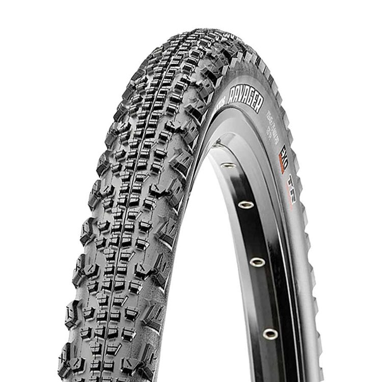 Maxxis Pneu de Gravel, Ravager, 700 x 40C, Pliable, Tubeless Ready, Dual, EXO, 120TPI, Noir.