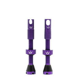 PEATYS Valves tubeless, 42mm, Violet, paquet de 2