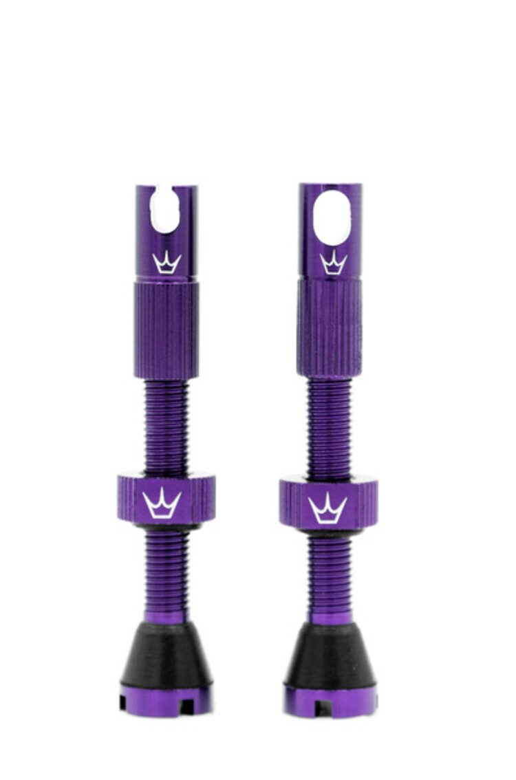 PEATYS Valves tubeless, 42mm, Violet, paquet de 2