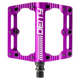 Deity Platform pedals, Black Kat, aluminum body, Cr-Mo axle, 9/16'', Purple.