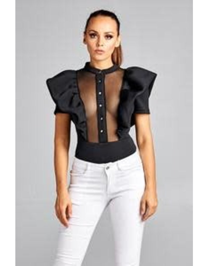 puff sleeve bodysuit