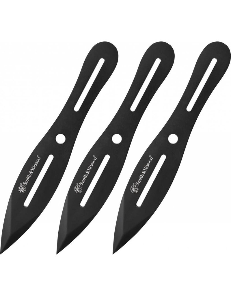 Smith & Wesson Smith & Wesson 3pc 8" Black Coated Throwing Knives