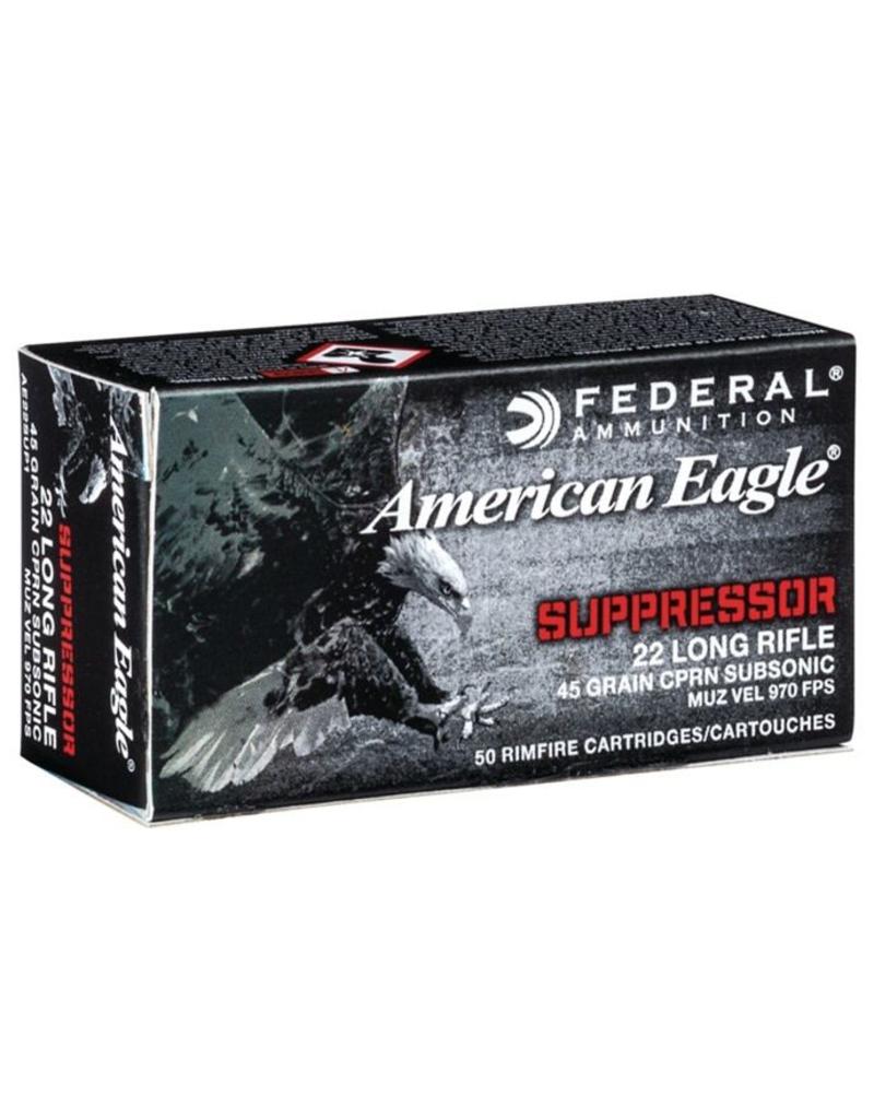 Federal Federal American Eagle 22 LR 45gr CPRN Subsonic 50rd box (AE22SUP1)