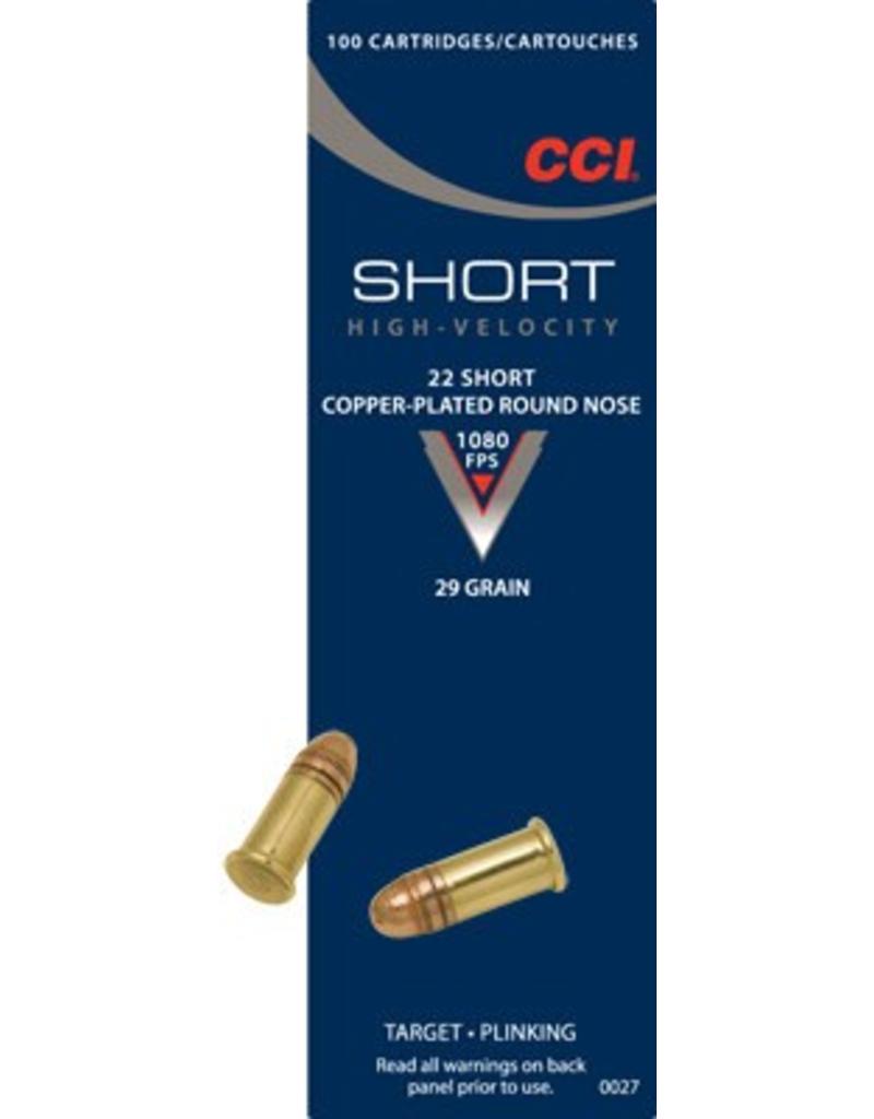 CCI 22 Short 29gr Copper RN 100rd box (0027)
