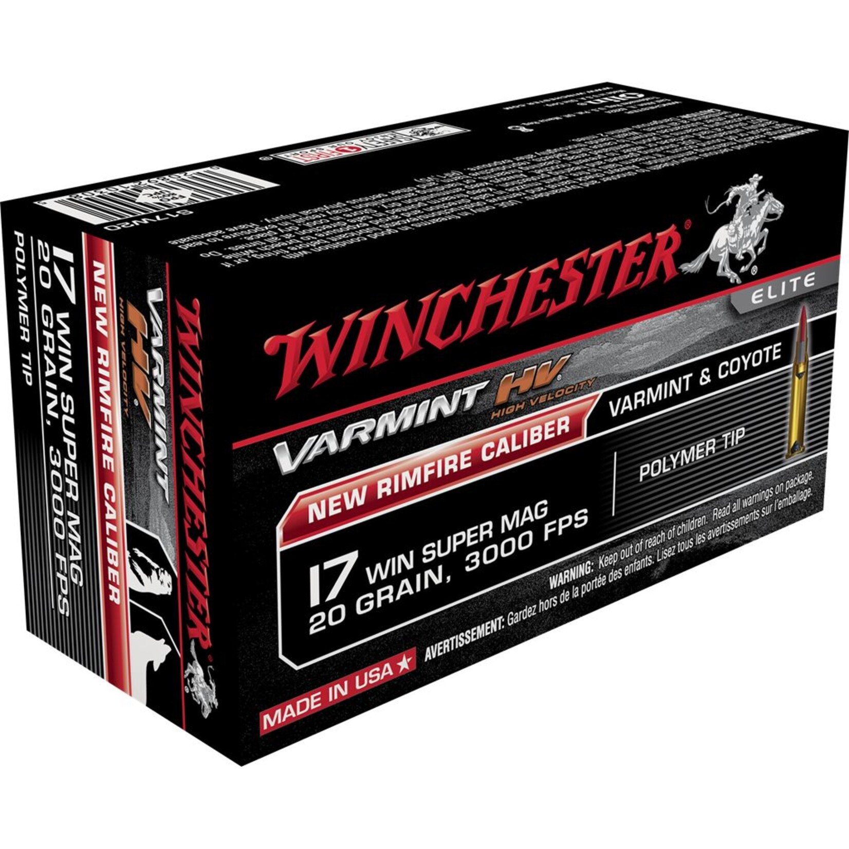 Winchester Winchester 17 WSM 20gr Varmint HV 50rd box (S17W20)