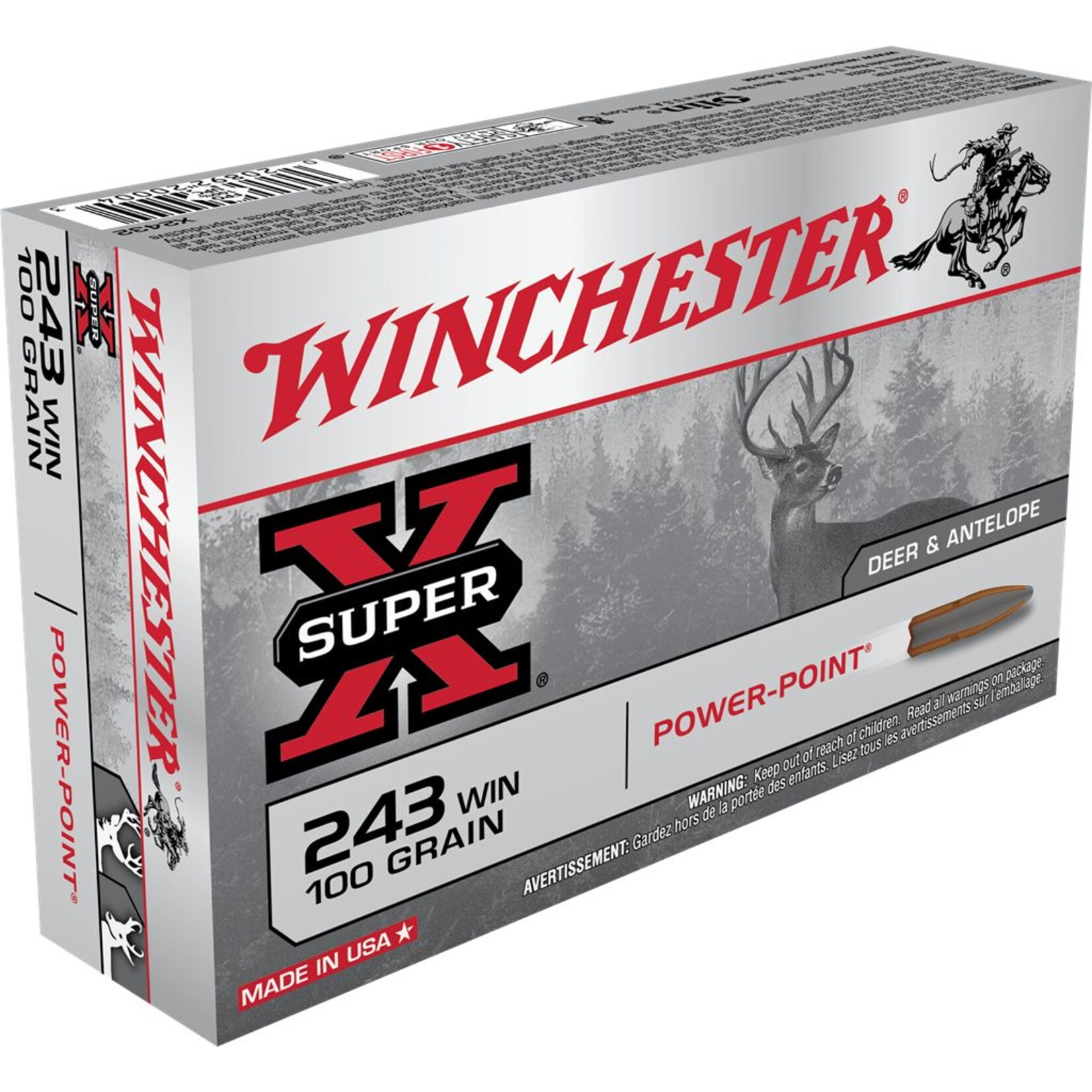 Winchester Winchester Super X 243 Win 100gr Power Point (X2432)