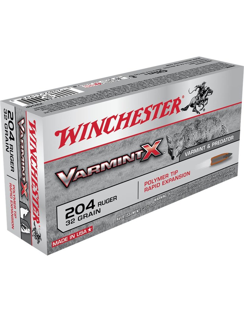 Winchester 204 Ruger 32gr Varmint X Polymer Tip