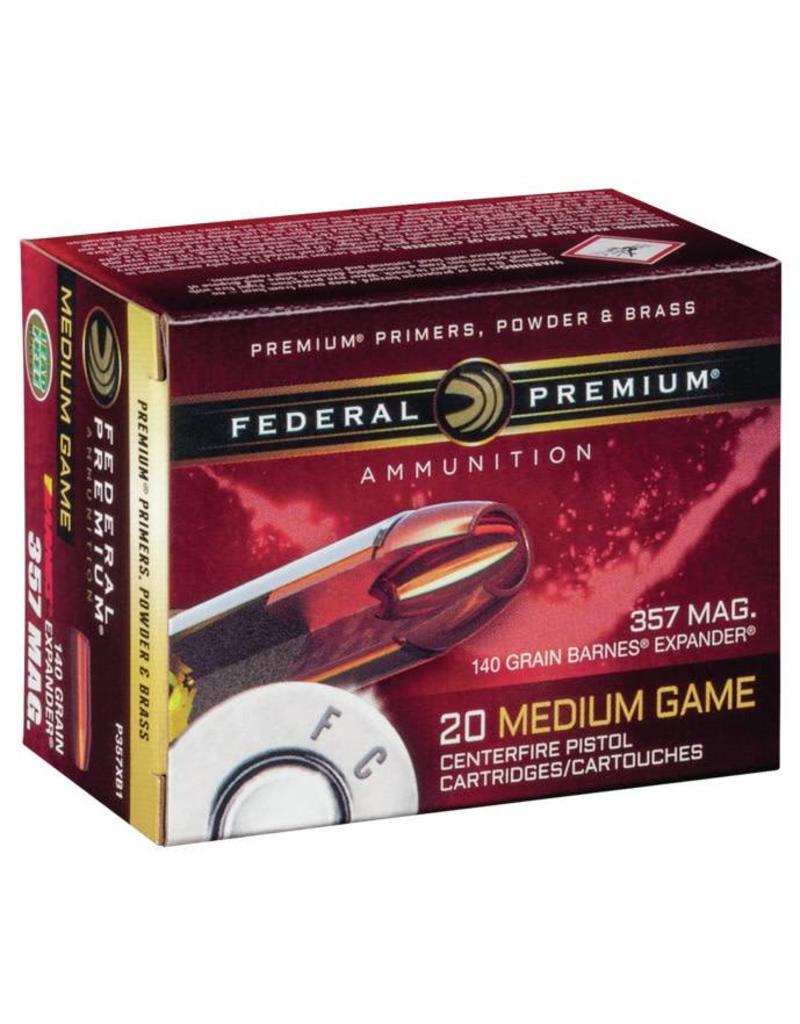 Federal Federal Premium 357 Mag 140gr Barnes Expender 20rds (P357XB1)
