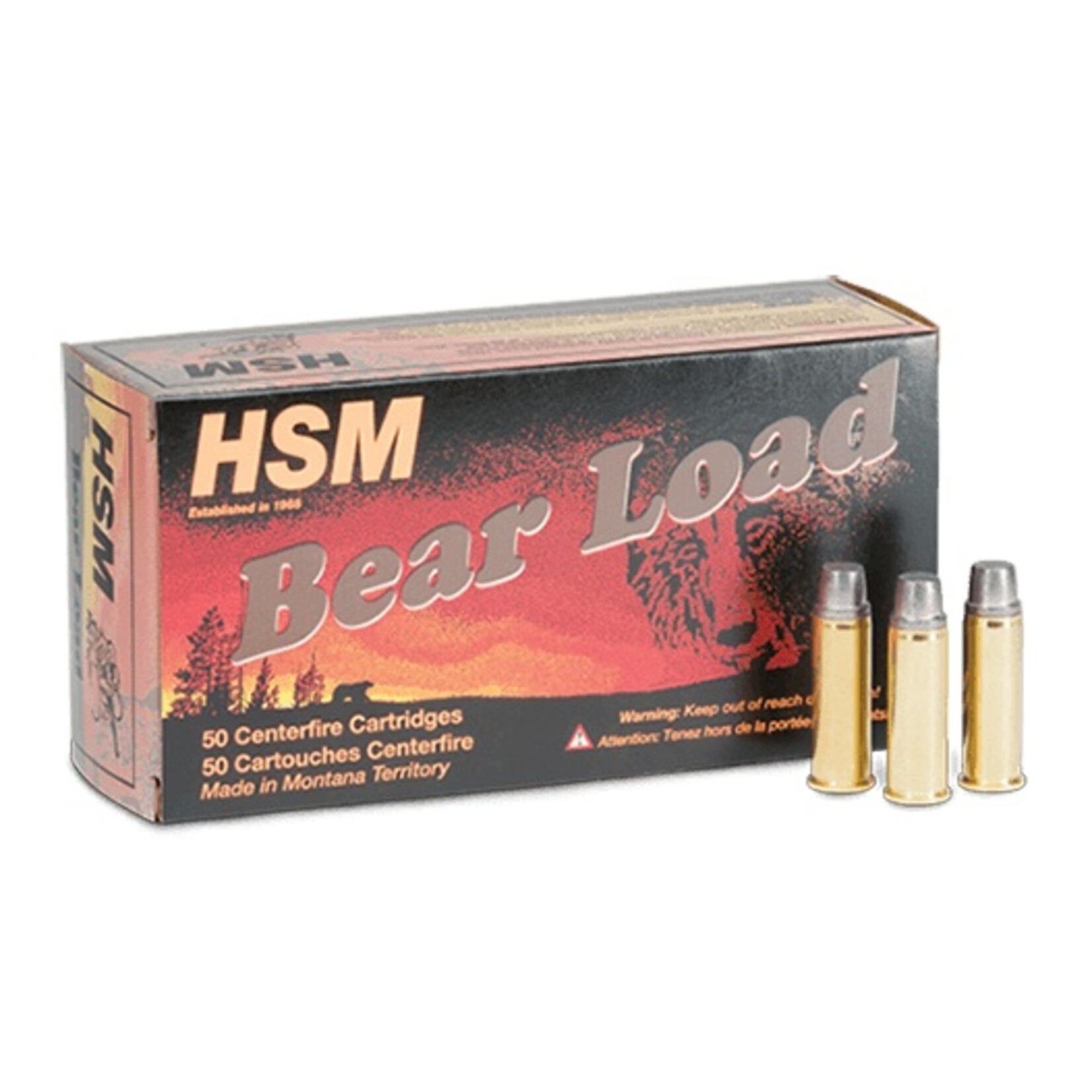 HSM HSM Bear Load 45 Colt 325gr Lead WFN 50rd box (HSM-45C-7-N)