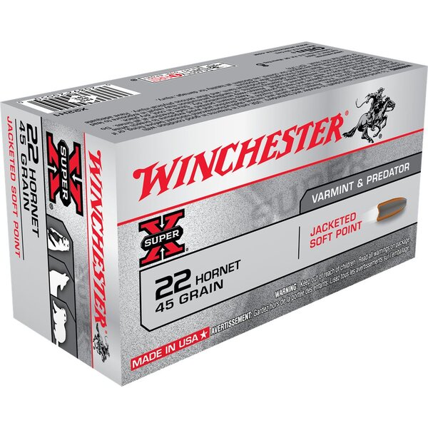 Winchester 22 Hornet 45gr JSP 50rd Box (X22H1) — Eagle Firearms