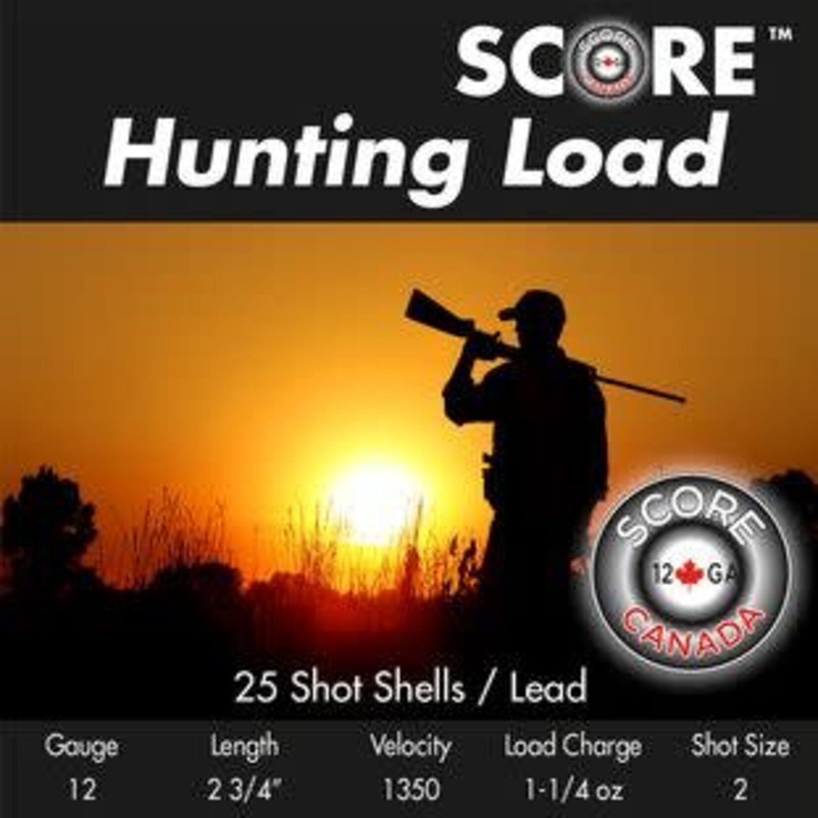 Score Score Hunting 12GA 1350fps 2.75" 1.1/4oz #6 (12LHL6)