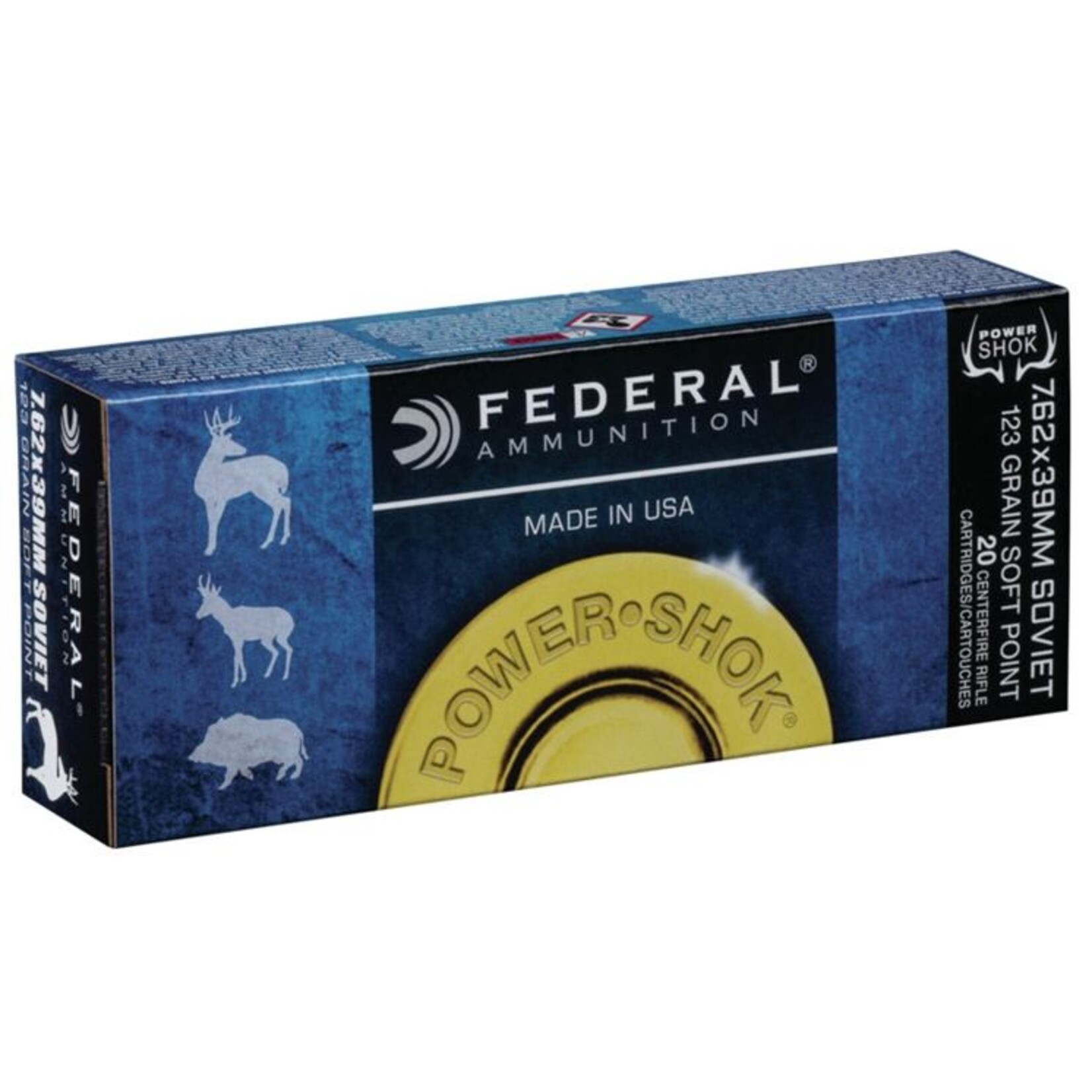 Federal Federal 7.62x39 Soviet 123gr SP Power Shok (76239)
