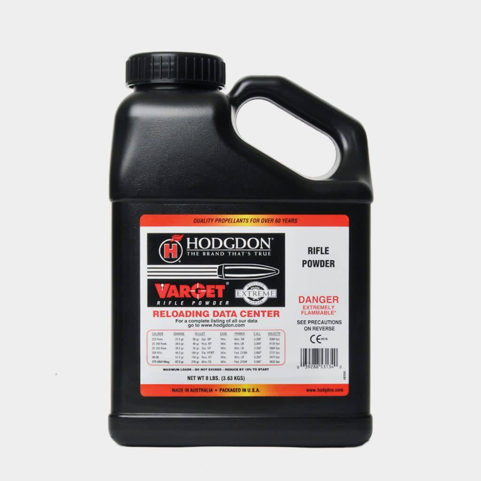 Hodgdon Hodgdon Varget Powder 8lbs (VAR8)