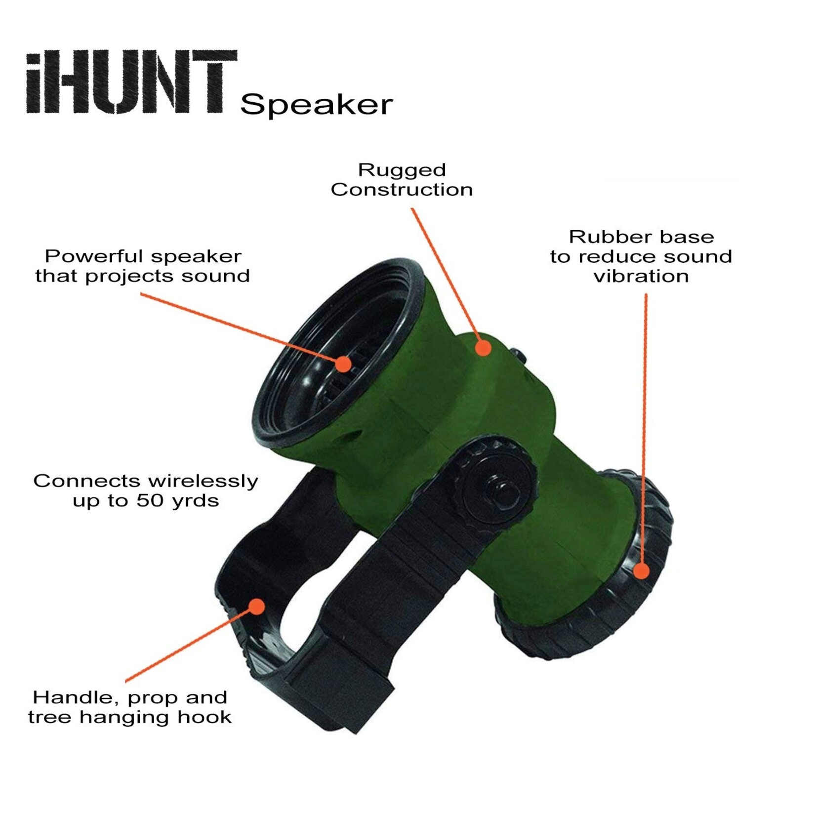 Extreme Dimension iHunt The Ultimate Game Call Bluetooth Speaker Combo (EDIHGC)