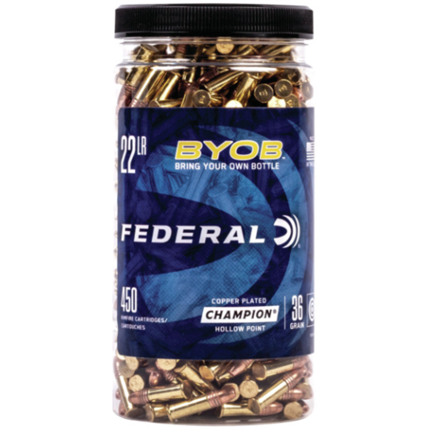 Federal Federal BYOB 22 LR 36gr CPHP Ammo 450rd/bottle (750BTL450)