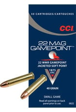 CCI CCI Gamepoint Rimfire 22 MAG/WMR JSP 40gr 50rds boxed (0022)