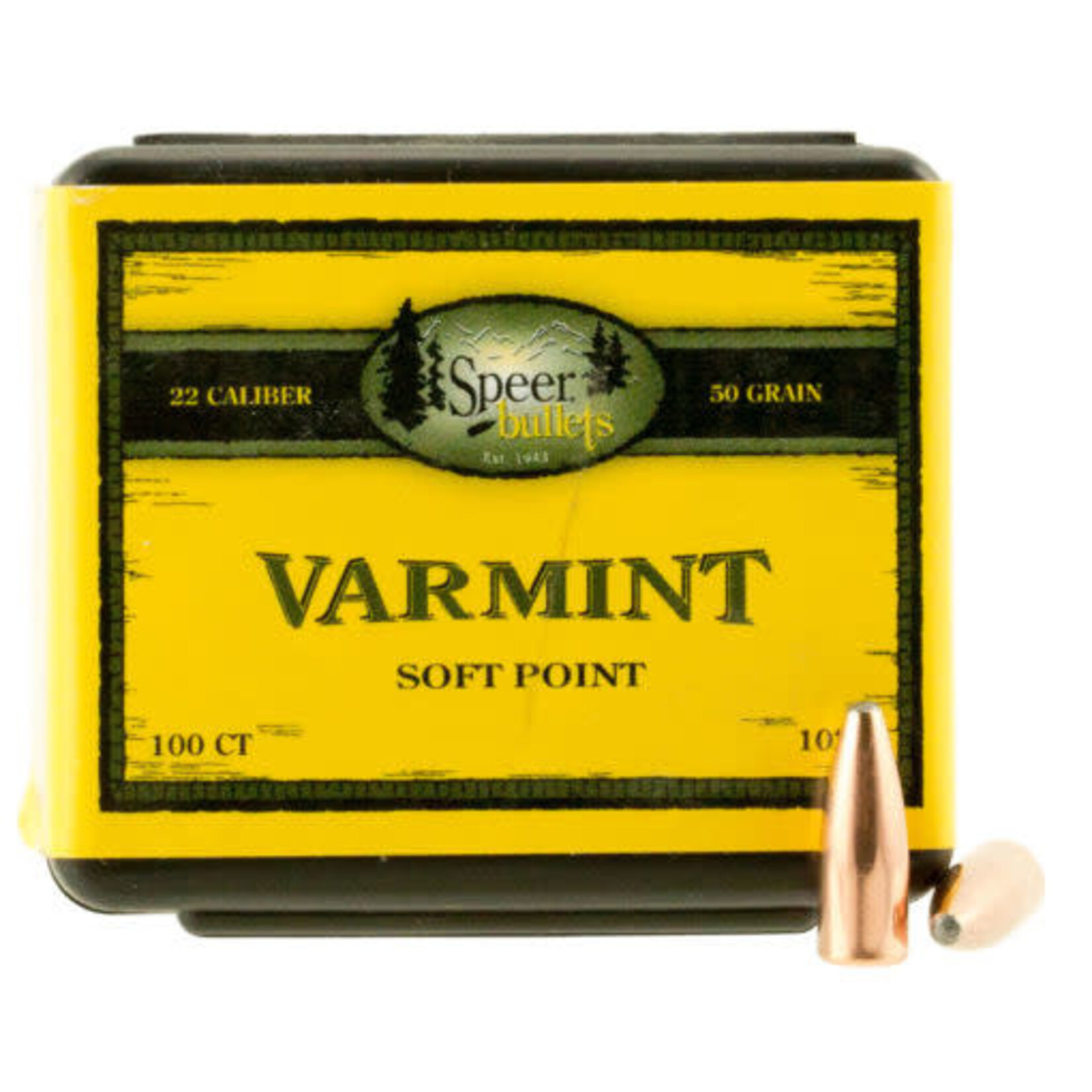 Speer Speer .224dia 22Cal 50gr SP Varmint 100 CT Bullet (1029)