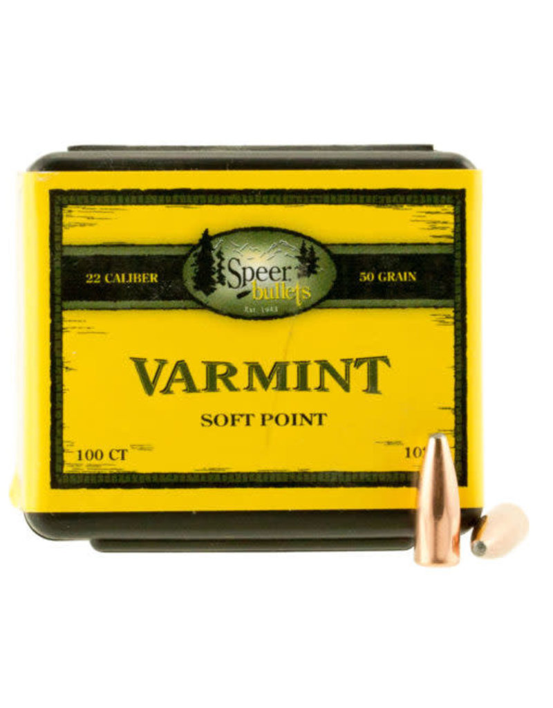 Speer Speer .224dia 22Cal 50gr SP Varmint 100 CT Bullet (1029)