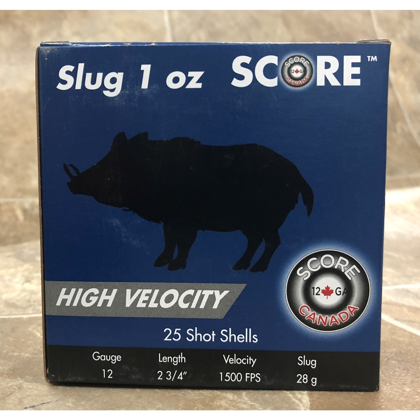 Score Score 12GA Slug 1500fps 2.75" 1oz (12SLG1)