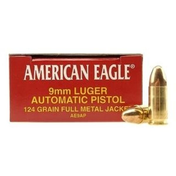 Federal American Eagle 9mm 124gr FMJ (AE9AP) — Eagle Firearms