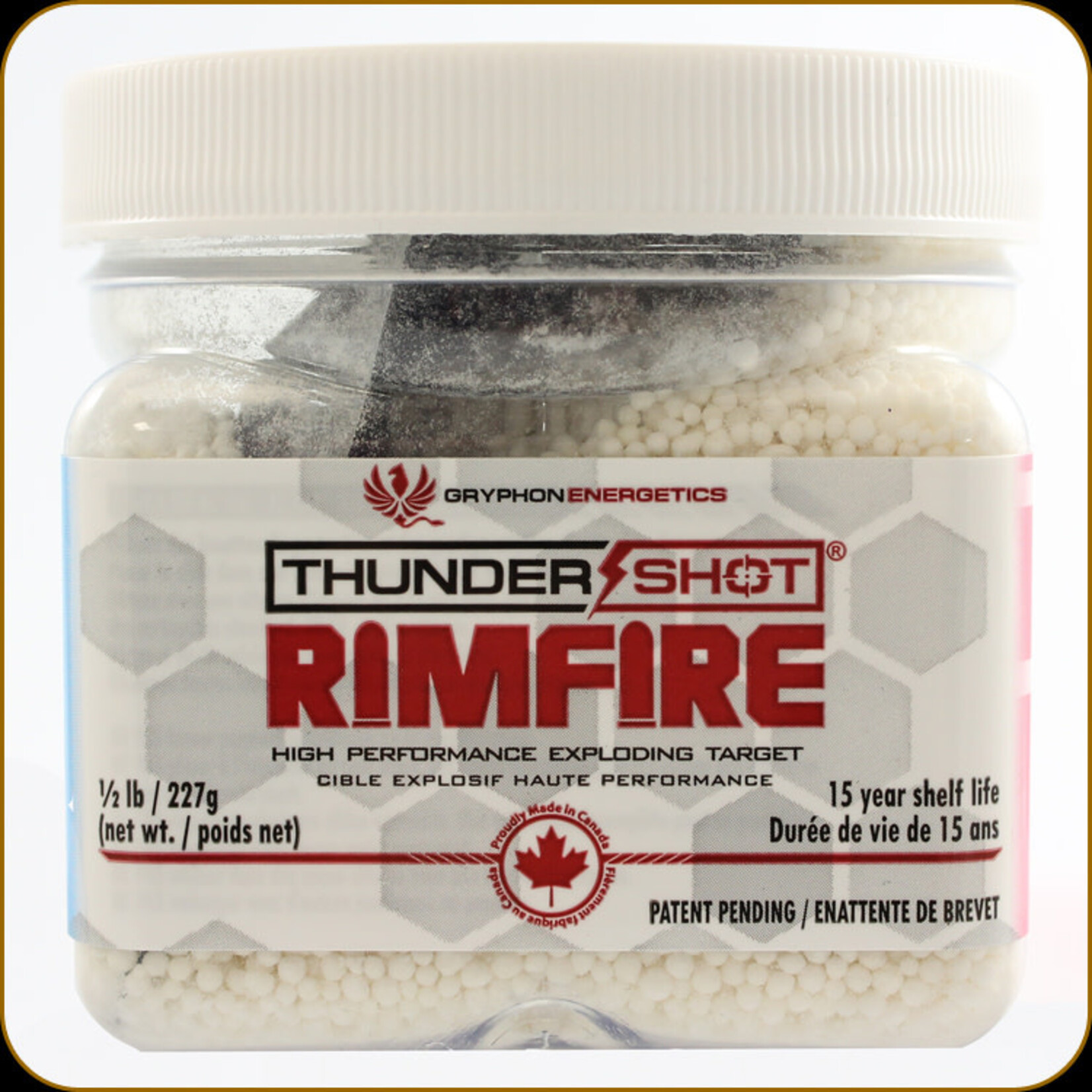 Gryphon Energetics Thundershot Rimfire Hi Performance Exploding Target 1/2lb (GEBTR)