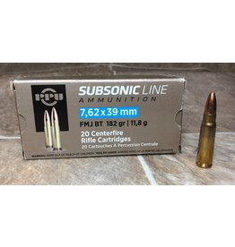 PPU PPU 7.62X39 182gr  Subsonic FMJ rifle ammo (PPS76239)