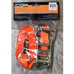 Unex Tie Down With Ratchet 16'x1" Nylon With 2 J Hooks (PSTD-16)