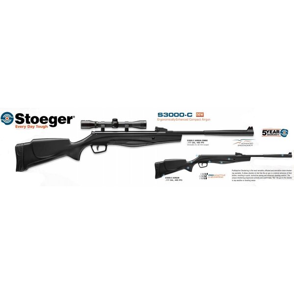 Stoeger S3000C .177cal Syn w/4x32 Scope, 495fps (S80513C) — Eagle Firearms