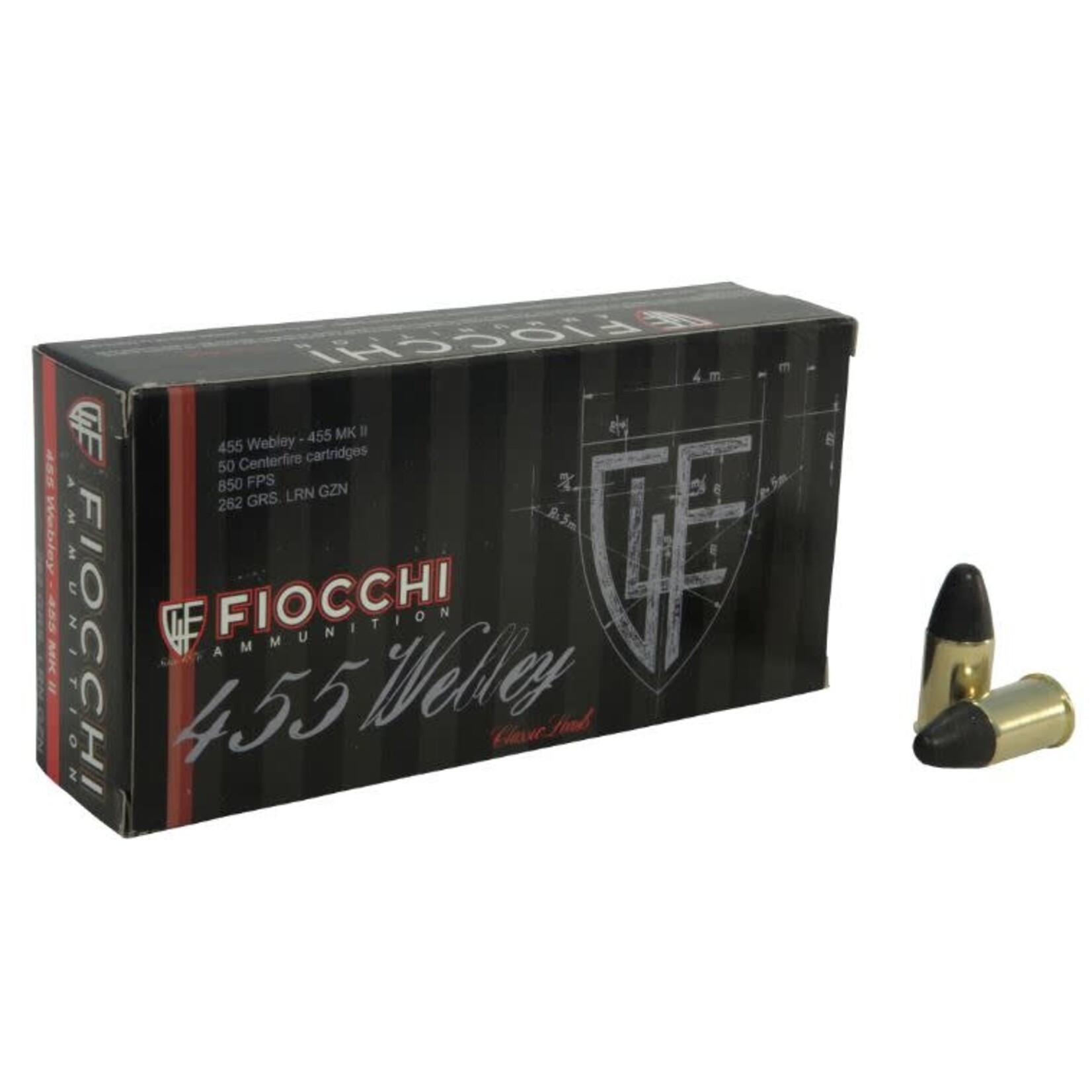 Fiocchi Fiocchi 455 Webley - 455 MK II 262gr LRN GZN 50rnd
