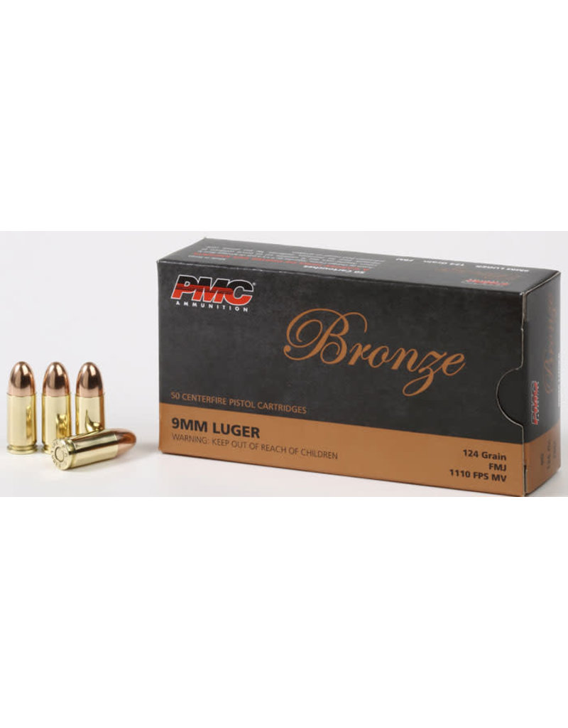 PMC PMC Bronze 9mm Luger 124gr FMJ 50rds (PMC9G)