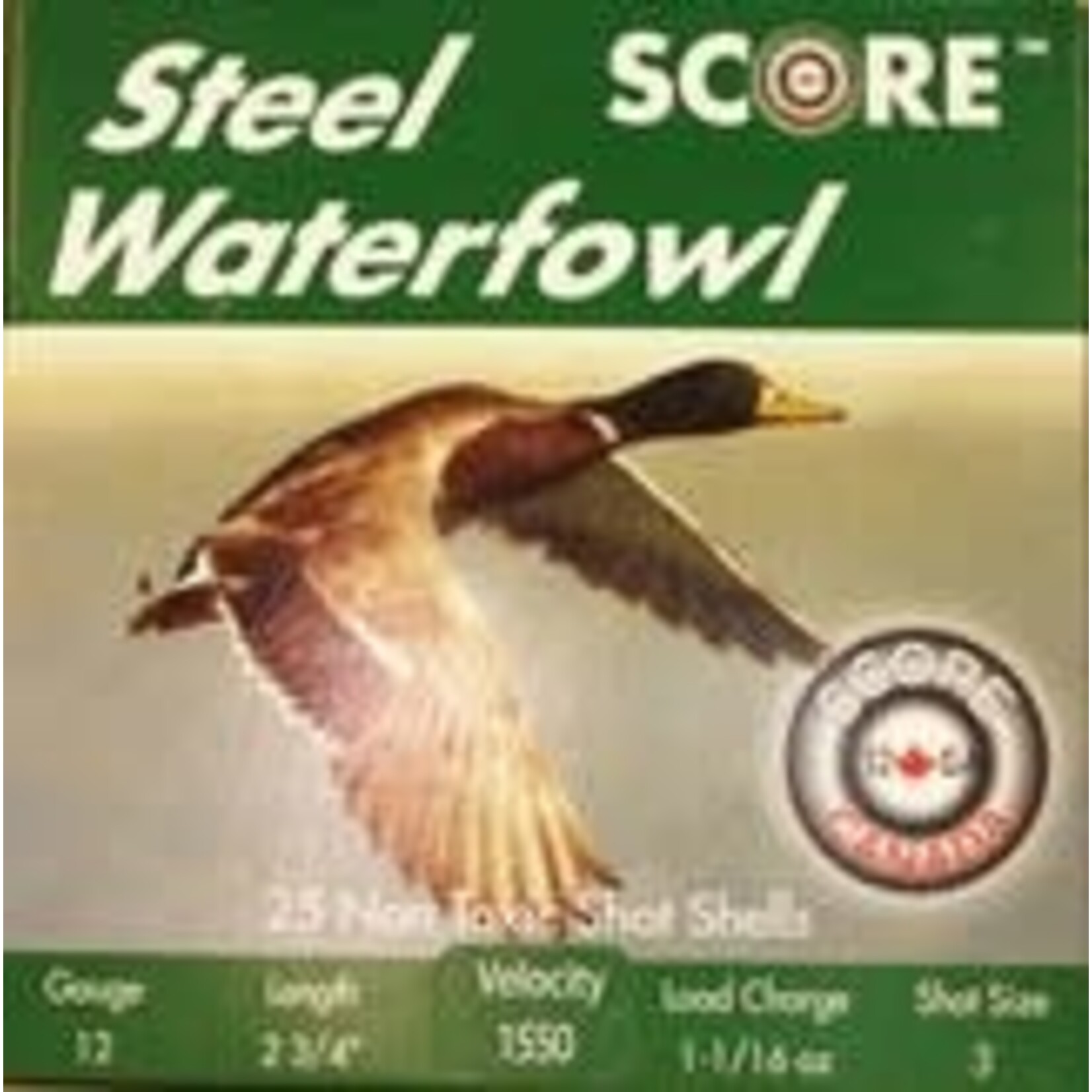 Score Score Steel 12GA, 2 3/4", 1 1/16oz, #3, 1550 fps