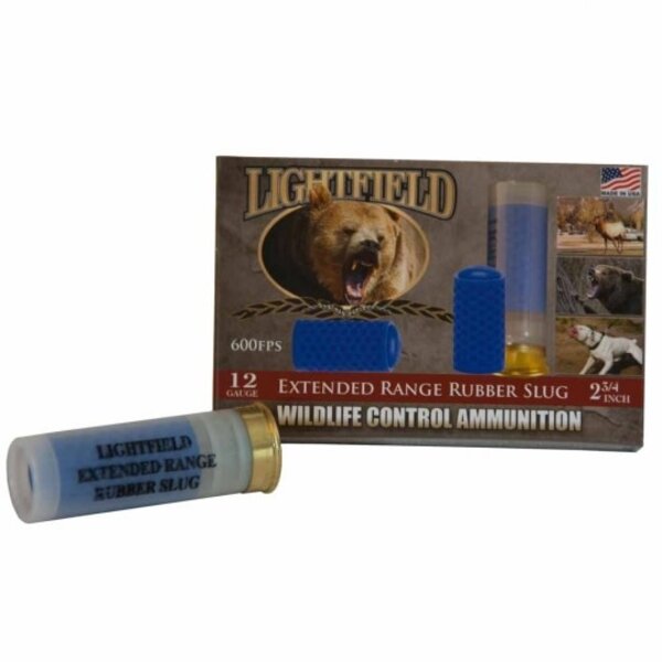 Lightfield Wildlife Control 12ga 2 3/4" Extended Range Rubber Slug (CWXR-12) — Eagle Firearms
