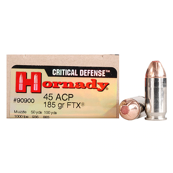 Hornady Critical Defense 45 ACP 185gr FTX (90900) — Eagle Firearms