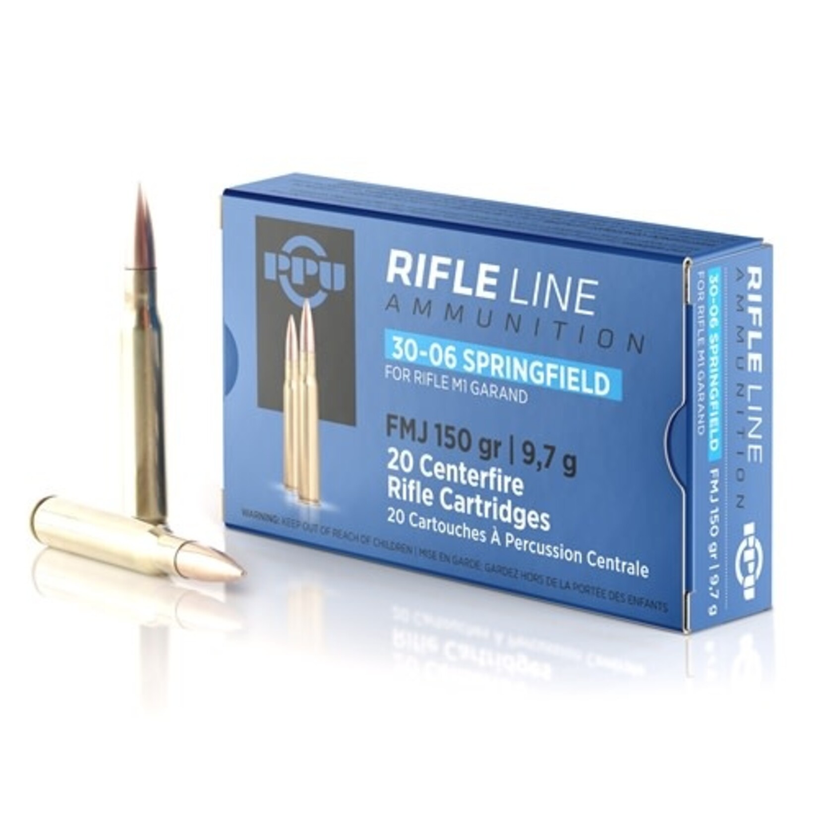 PPU PPU 30-06 Sprg. 150gr FMJ For M1 Garand (PP3006G)